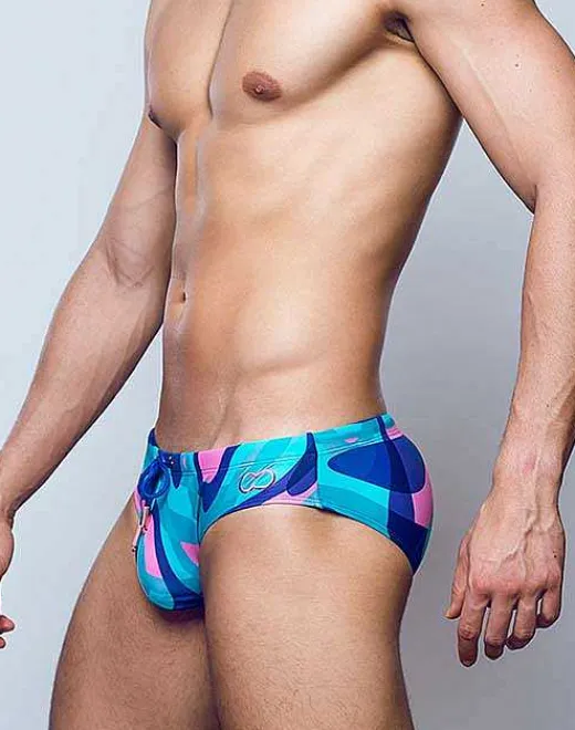 2EROS Sustainable Beachwear^V10 Print Swimwear-Kai Blue