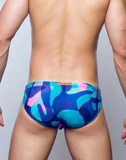 2EROS Sustainable Beachwear^V10 Print Swimwear-Kai Blue