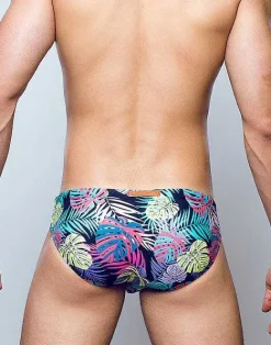 2EROS Swimwear^V10 Print Swimwear-Monstera Black