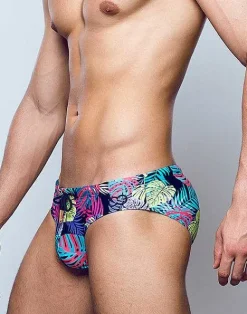 2EROS Swimwear^V10 Print Swimwear-Monstera Black