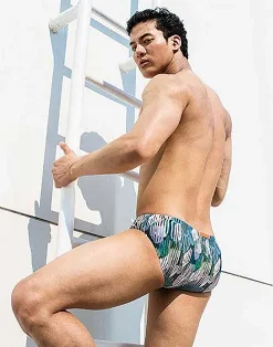 2EROS Sustainable Beachwear^V10 Print Swimwear-Torch